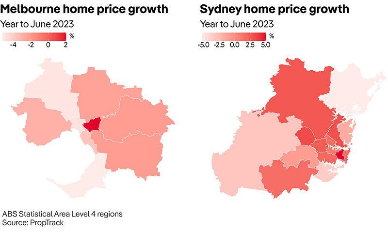June23_Melbourne-Sydney-Home-Price-Growth