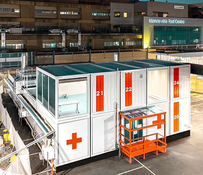 Spacecube's pop-up hospital in Melbourne