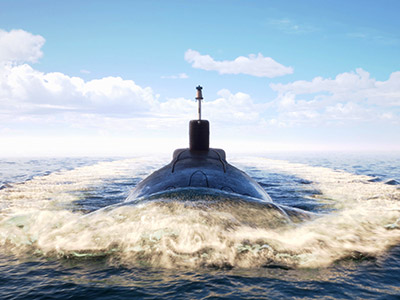 Submarine surfacing image
